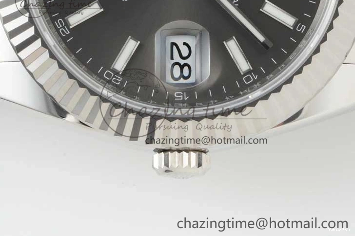 Bracelet on Dial DateJust 126334 VR3235 41 Oyster 1:1 904L NTF Gray Steel Stick Edition Best 1102